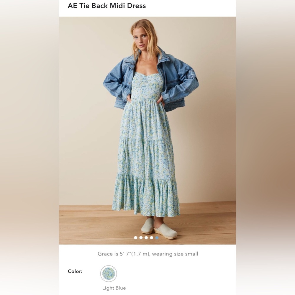 Blue Floral Tiered Maxi Dress - Women